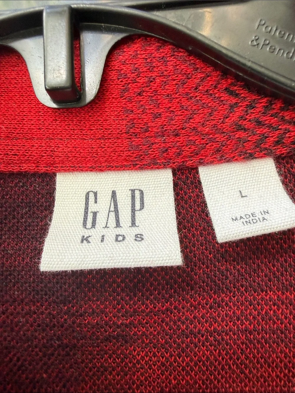 GAP Red and Black Plaid Button-Down Cotton Shirt